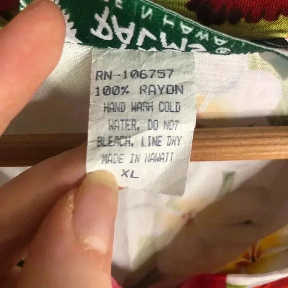 Vintage Tropical Cropped Short Sleeved Button Up Floral Summer Beach Size XL - Picture 5 of 6